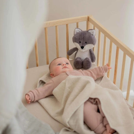 Flow Amsterdam Knuffel met Hartslag Robin Vosje Grijs - Flow Amsterdam - Babywinkel - 8720726529020