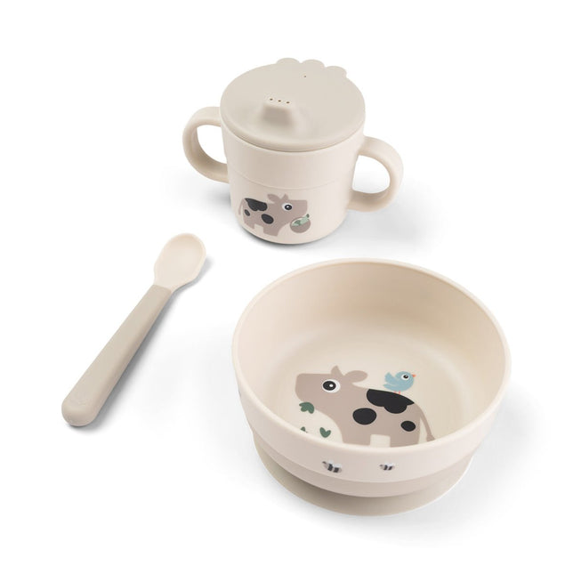 Done by Deer Kinderservies Set Foodie First Meal Set Suction Tiny Farm koop je bij Babywinkel