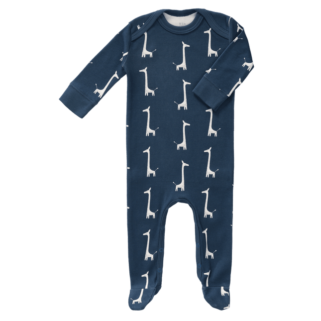 Fresk Baby Pyjama Met Voet Giraf Indigo Blue - Fresk - Babywinkel - 8719638231107