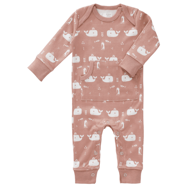 Fresk Baby Pyjama Zonder Voet Whale Mellow Rose - Fresk - Babywinkel - 8718754233781