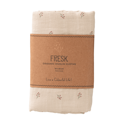 Fresk Inbakerdoek Berries Set 2St 70X60 Cm - Fresk - Babywinkel - 8720874453468