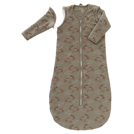 Fresk Slaapzak Baby Deer Met Afritsbare Mouw Olive 60cm - Fresk - Babywinkel - 8720574693768