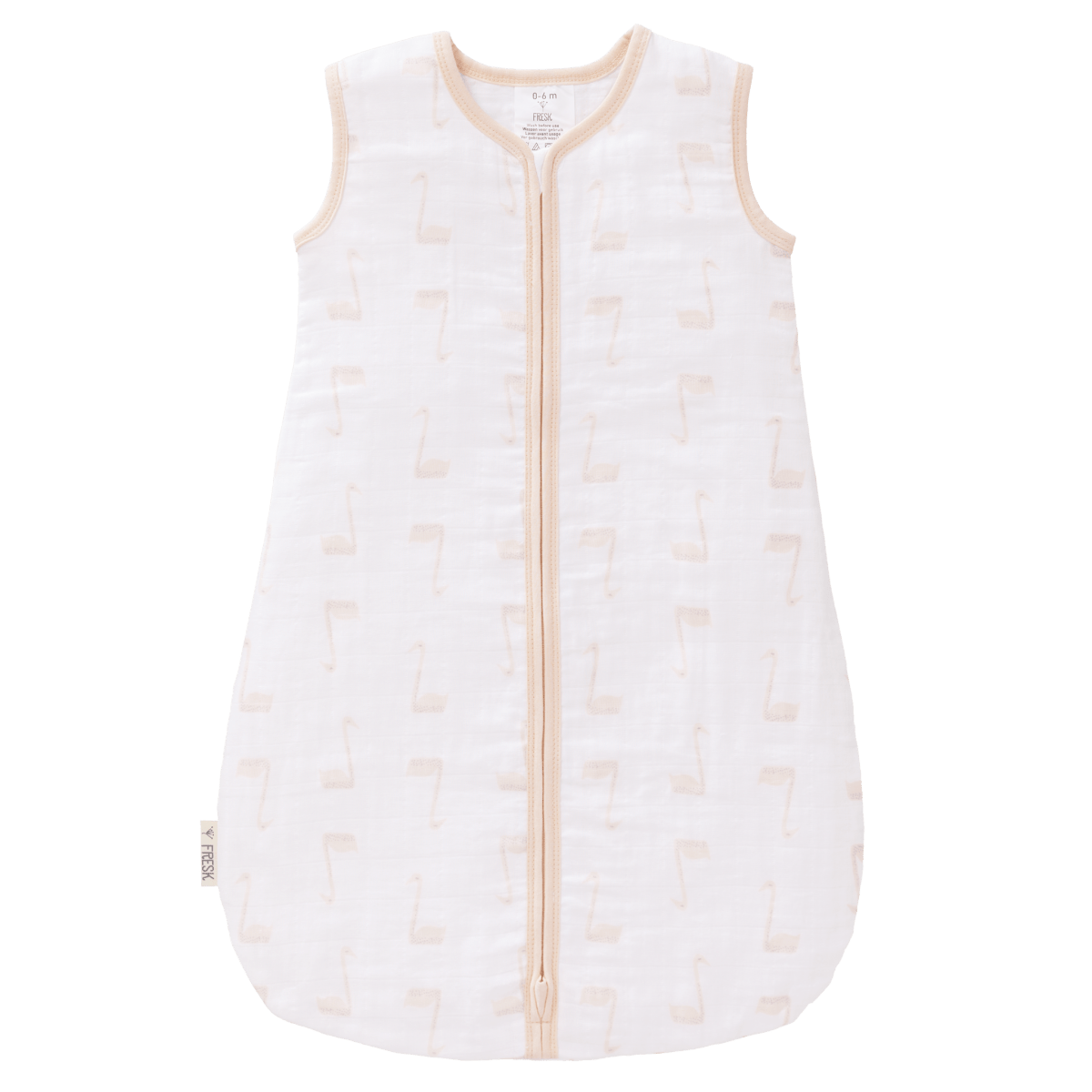 schlafsack fresk Fresk Schlafsack Baby Muslin Swan Pale Peach 2-lagig – Babywinkel