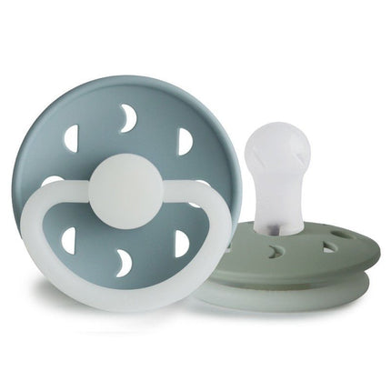 Frigg Speen Maat 1 Moon Night Stone Blue/Sage Silicone 2 - Pack - Frigg - Babywinkel - 5715239019673