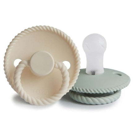 Frigg Speen Maat 1 Rope Cream/Sage Silicone 2 - Pack - Frigg - Babywinkel - 5715239011646