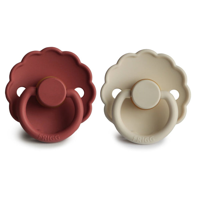 Frigg Speen Maat 2 Daisy Baked Clay/Cream Latex 2 - Pack - Frigg - Babywinkel - 5715239224138