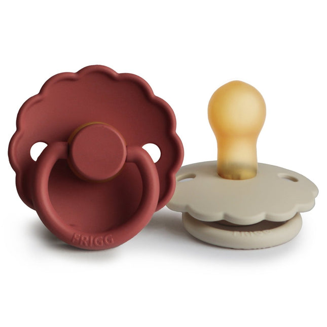 Frigg Speen Maat 2 Daisy Baked Clay/Cream Latex 2 - Pack - Frigg - Babywinkel - 5715239224138