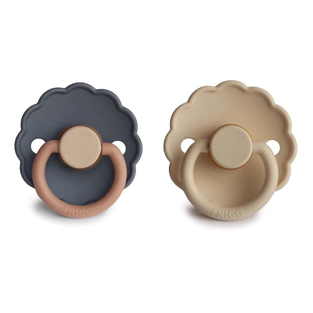 Frigg Speen Maat 2 Daisy Blooming Auroro/Croissant Silicone 2 - Pack - Frigg - Babywinkel - 5715239011479