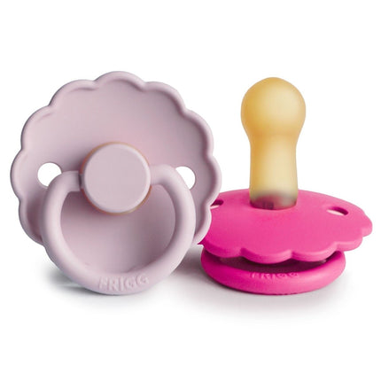 Frigg Speen Maat 2 Daisy Soft Lilac/Fuchsia Latex 2 - Pack - Frigg - Babywinkel - 5715239023892