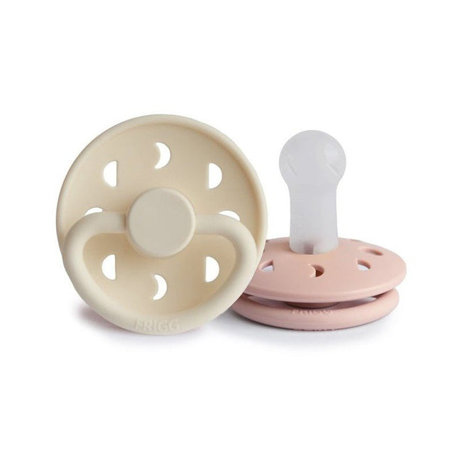 Frigg Speen Maat 2 Moon Blush/Cream Silicone 2 - Pack - Frigg - Babywinkel - 5715239011998