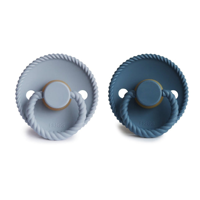 Frigg Speen Maat 2 Rope Cean View/Powder Blue Latex 2 - Pack - Frigg - Babywinkel - 5715239524962