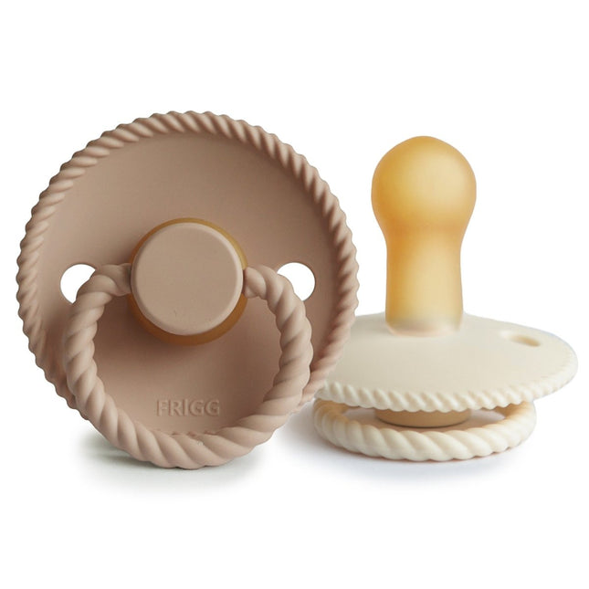 Frigg Speen Maat 2 Rope Cream/Croissant Latex 2 - Pack - Frigg - Babywinkel - 5715239524450