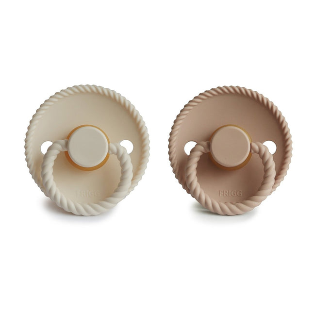 Frigg Speen Maat 2 Rope Cream/Croissant Latex 2 - Pack - Frigg - Babywinkel - 5715239524450