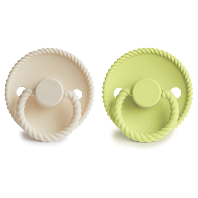Frigg Speen Maat 2 Rope Cream/Matcha Silicone 2 - Pack - Frigg - Babywinkel - 5715239026695