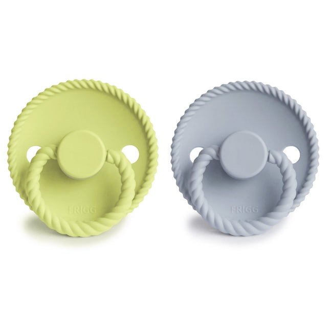 Frigg Speen Maat 2 Rope Matcha/Powder Blue Silicone 2 - Pack koop je bij Babywinkel