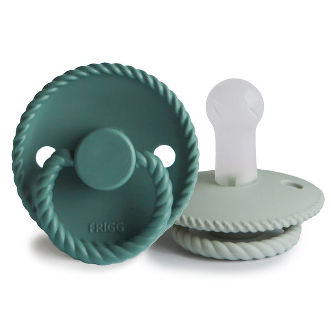 Frigg Speen Maat 2 Rope Sage/Vintage Green Silicone 2 - Pack - Frigg - Babywinkel - 5715239021935