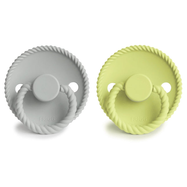 Frigg Speen Maat 2 Rope Silver Gray/Matcha Silicone 2 - Pack koop je bij Babywinkel