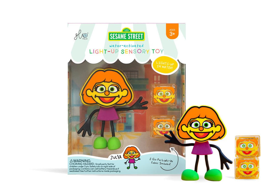 Glopals Badspeelgoed Sensorisch Light - Up Poppetje en Cubes Julia koop je bij Babywinkel