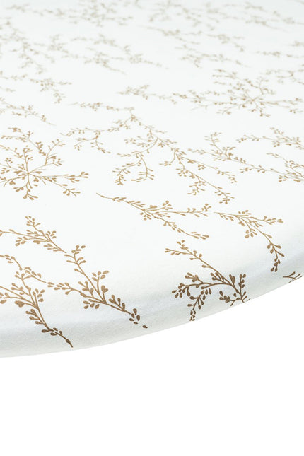 Hoeslaken boxmatras Branches - sand - Rond 90/95cm - Babywinkel - 4054703553901