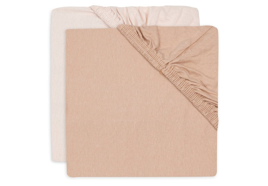 Hoeslaken Set 2 - Pack – Zachte Jersey Blush 40/50x80/90cm koop je bij Babywinkel