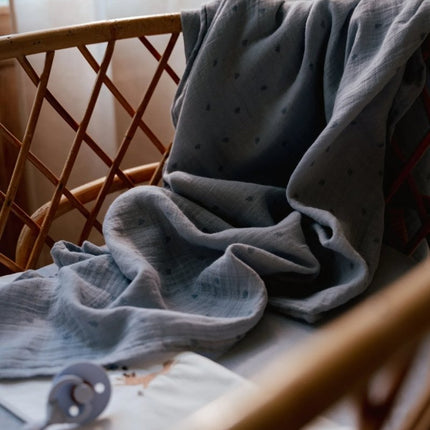 Little Dutch Hydrofiele Doek Pure Denim Blue 120Cm koop je bij Babywinkel