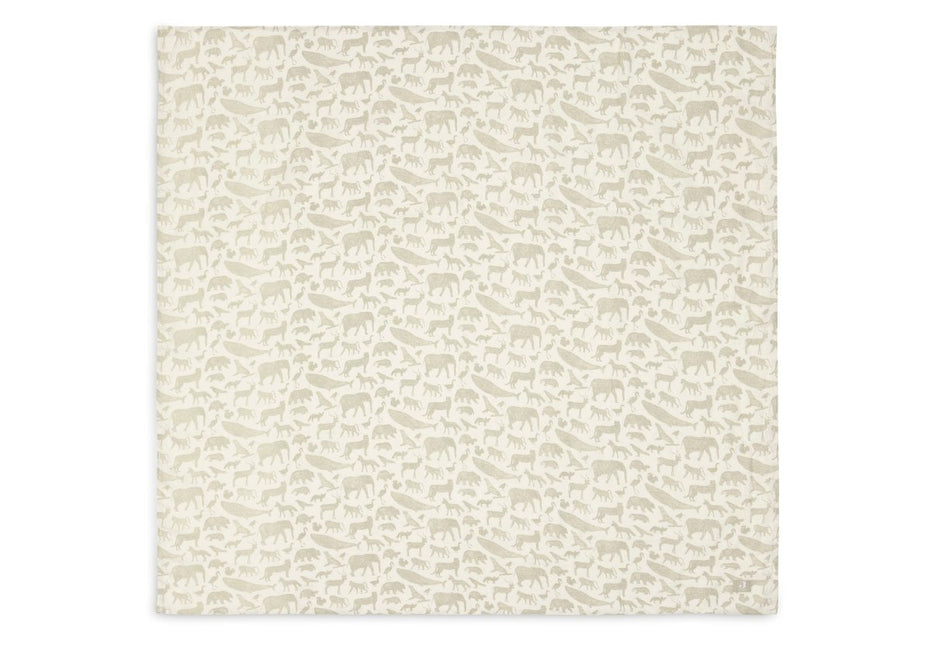 Hydrofiele Doek Large 115x115cm Animals - Olive Green - 2 Stuks - Babywinkel - 8717329376977