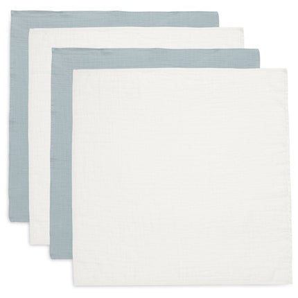 Jollein Hydrofiele Doek 70X70Cm - Sea Green/Ivory - 4 Stuks koop je bij Babywinkel