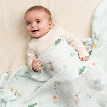 Inbakerdoek Celebration Blue koop je bij Babywinkel