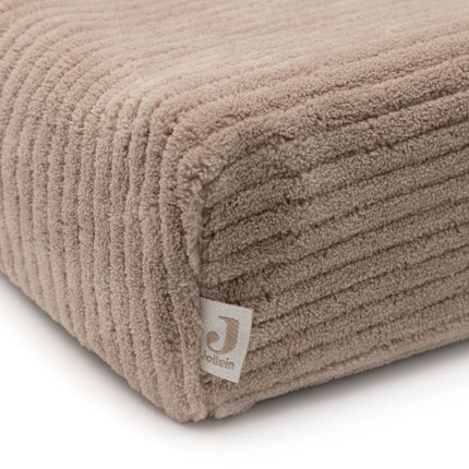 Jollein Aankleedkussenhoes Cloudy Rib/ Milky Coffee 50X70Cm - Babywinkel - 8717329400887