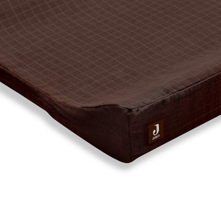 Jollein Aankleedkussenhoes Wrinkled Cotton Chestnut 50x70cm - Jollein - Babywinkel - 8717329364295