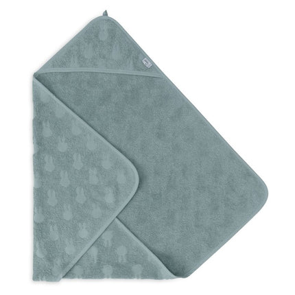 Jollein Badcape Baby Miffy Jaquard Sea Green 75X75Cm - Jollein - Babywinkel - 8717329387812