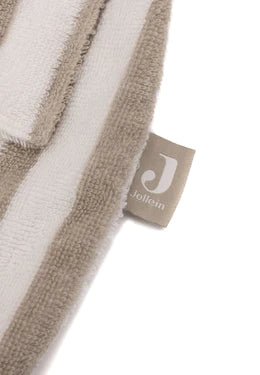 Jollein Badjas Gestreept Terry Olive Green Badstof koop je bij Babywinkel