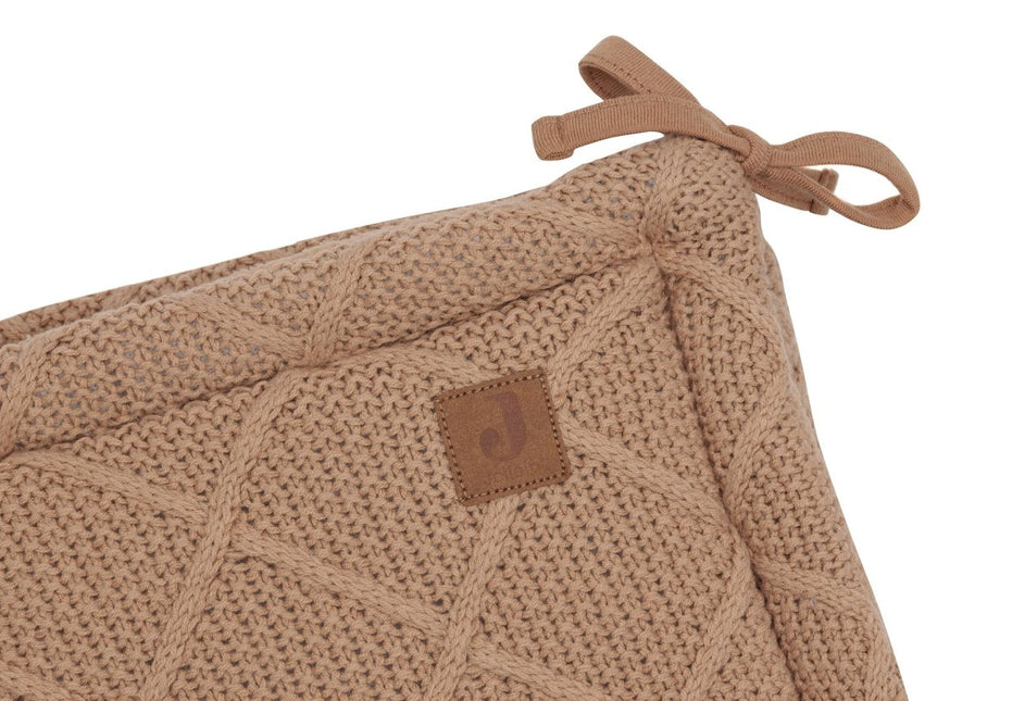 Jollein Boxbumper Check Knit Biscuit 180 X 30 Cm koop je bij Babywinkel