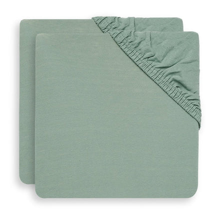 Jollein Hoeslaken Jersey Boxmatras Ash Green 75x95cm 2st - Jollein - Babywinkel - 8717329360037