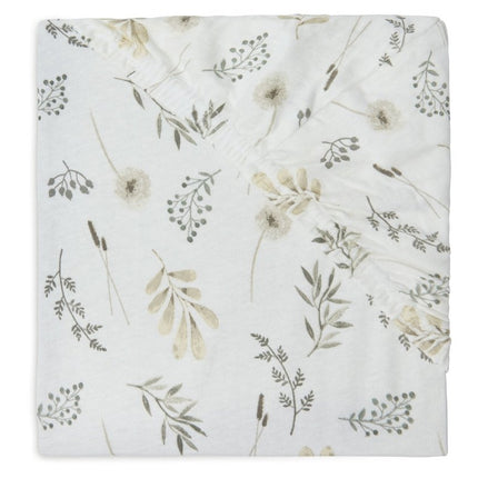 Jollein Hoeslaken Jersey Wild Flowers 40/50x80/90cm - Jollein - Babywinkel - 8717329365933