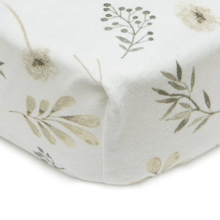 Jollein Hoeslaken Jersey Wild Flowers 40/50x80/90cm - Jollein - Babywinkel - 8717329365933