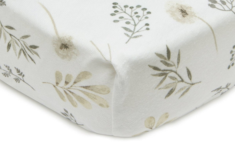 Jollein Hoeslaken Jersey Wild Flowers 40/50x80/90cm - Jollein - Babywinkel - 8717329365933
