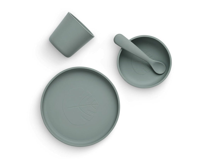 Jollein Kinder Servies Siliconen Ash Green koop je bij Babywinkel
