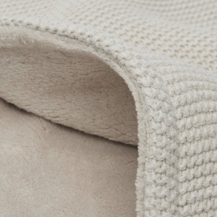 Jollein Ledikantdeken Basic Knit Nougat/Fleece 100x150cm - Jollein - Babywinkel - 8717329366169