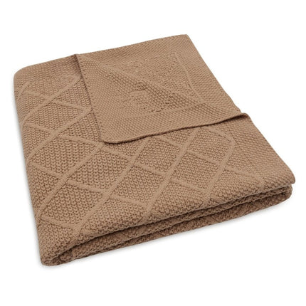 Jollein Ledikantdeken Check Knit Biscuit 100 X 150 Cm - Jollein - Babywinkel - 8717329386709