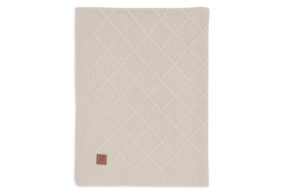 Jollein Ledikantdeken Check Knit Oatmeal 100 X 150 Cm - Jollein - Babywinkel - 8717329386693