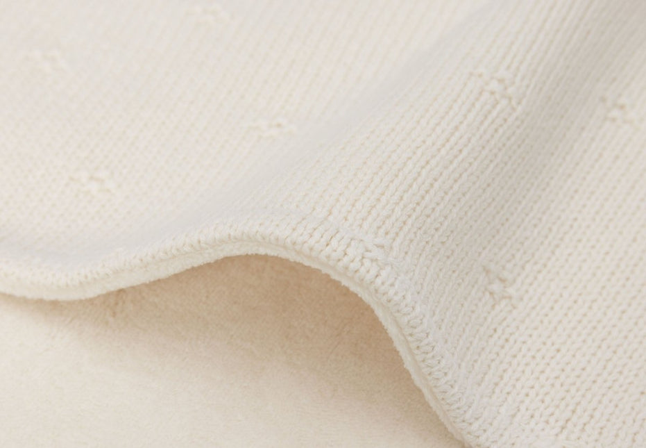 Jollein Ledikantdeken Cosy Knit Ivory/Velvet 100 X 150 Cm - Jollein - Babywinkel - 8717329386648