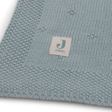 Jollein Ledikantdeken Cosy Knit Sea Green 100 X 150 Cm - Jollein - Babywinkel - 8717329386600