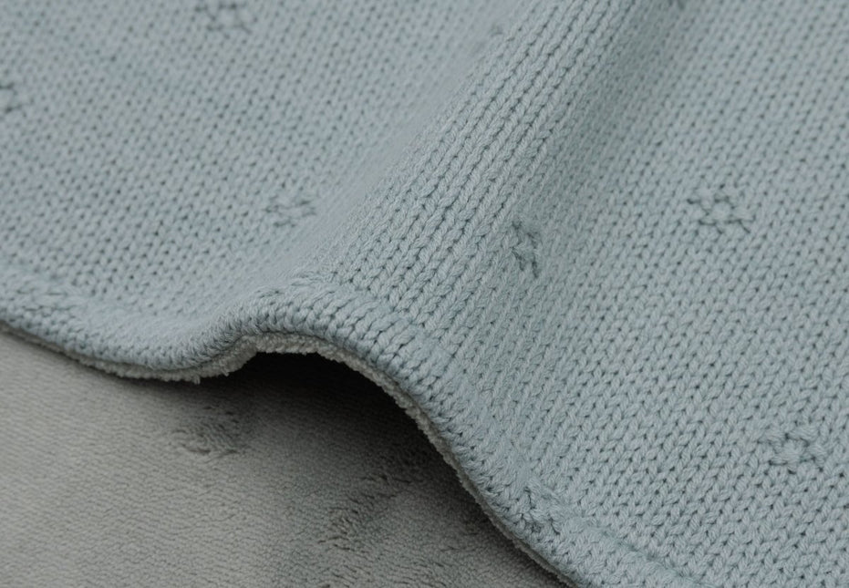 Jollein Ledikantdeken Cosy Knit Sea Green/Velvet 100 X 150 Cm - Jollein - Babywinkel - 8717329386662