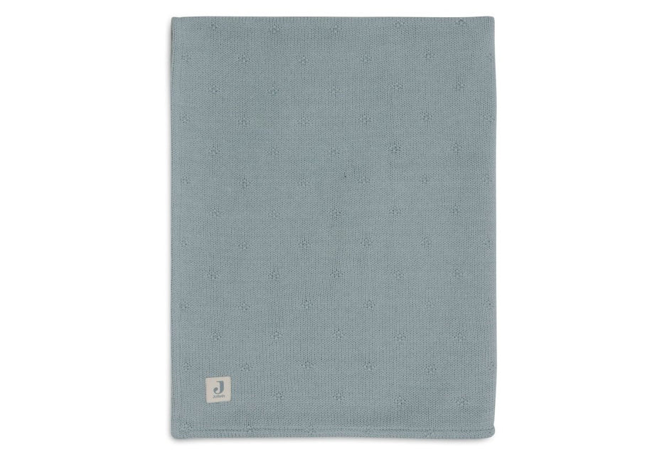 Jollein Ledikantdeken Cosy Knit Sea Green/Velvet 100 X 150 Cm - Jollein - Babywinkel - 8717329386662