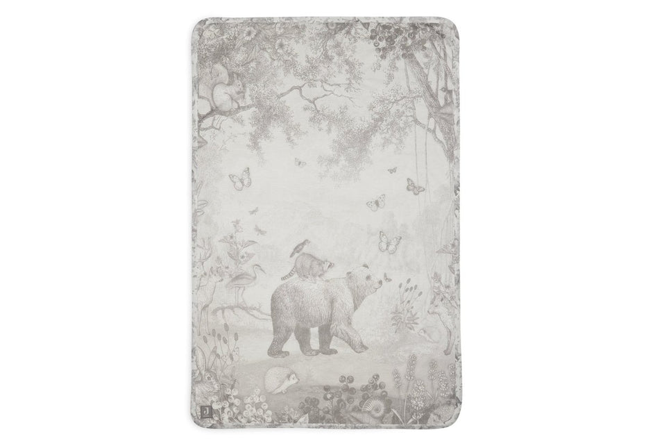 Jollein Ledikantdeken Jersey Forest Animals 100x150cm - Jollein - Babywinkel - 8717329365278
