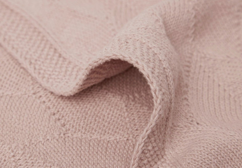 Jollein Ledikantdeken Shell Knit Wild Rose 100x150cm - Jollein - Babywinkel - 8717329373693