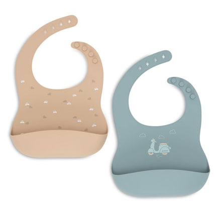 Jollein Slabbetje On The Go - 2 Stuks - Babywinkel - 029 - 007 - 68075