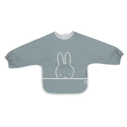 Jollein Slabbetje Waterproof Miffy Peekaboo Sea Green Met Mouwen - Jollein - Babywinkel - 8717329387003
