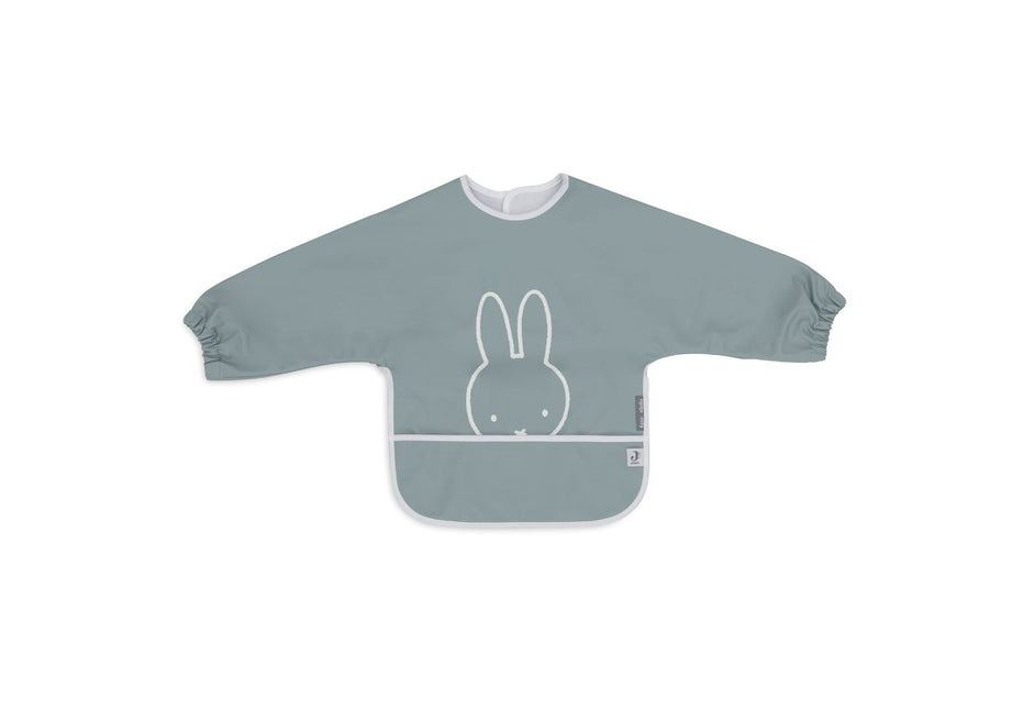 Jollein Slabbetje Waterproof Miffy Peekaboo Sea Green Met Mouwen koop je bij Babywinkel